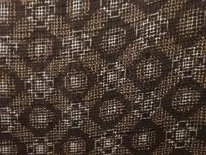 アンティーク　幾何学模様織り出し　本場泥大島紬着物